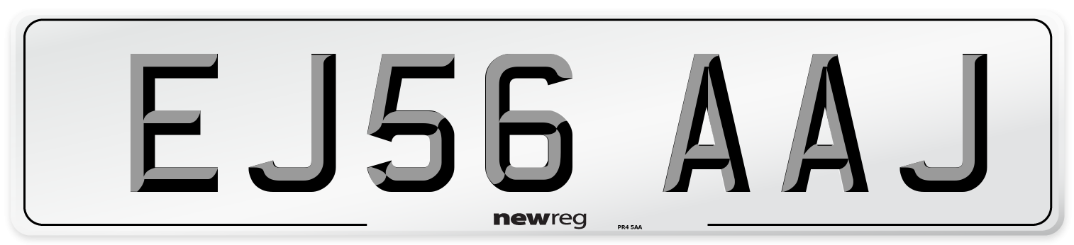 EJ56 AAJ Number Plate from New Reg